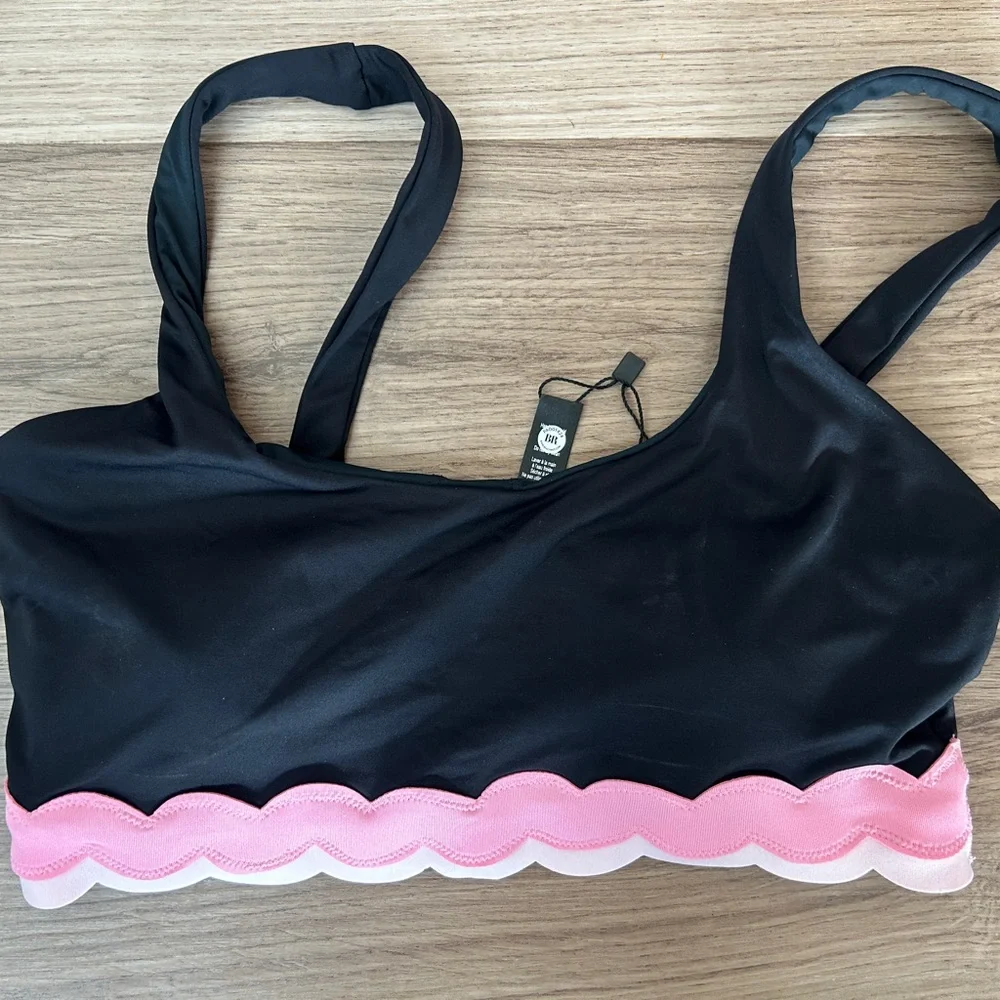 Beach Riot Marin Bikini Top Sweet Berry Wave, M, NWT - Picture 2 of 8